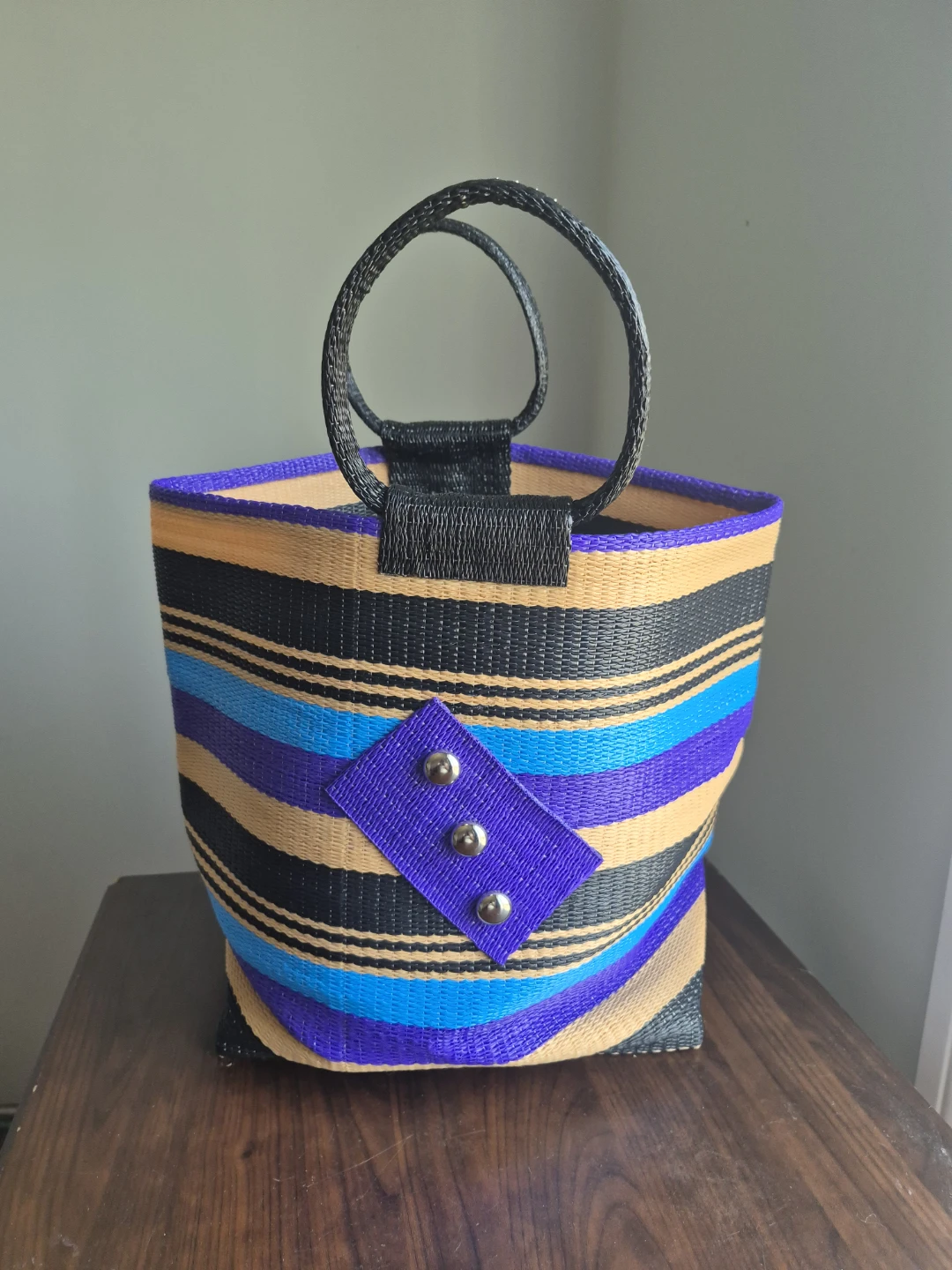 Woven Tote Bag with Handles - photo 2