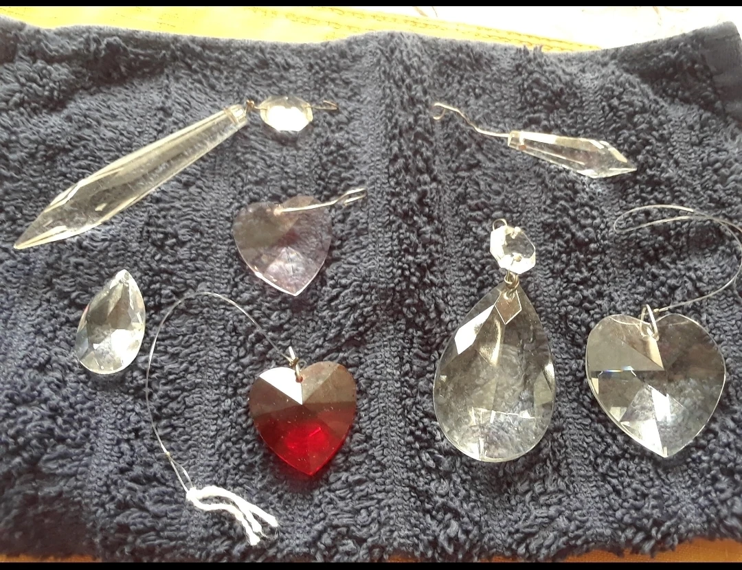 14 Piece Glass Crystal  Prisms