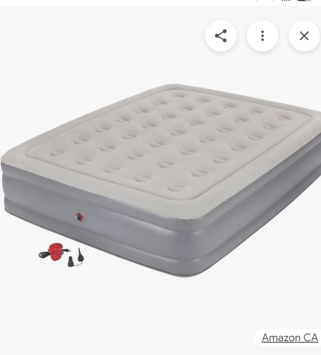 Coleman Queen Double High Air Mattress with Pump and Bag