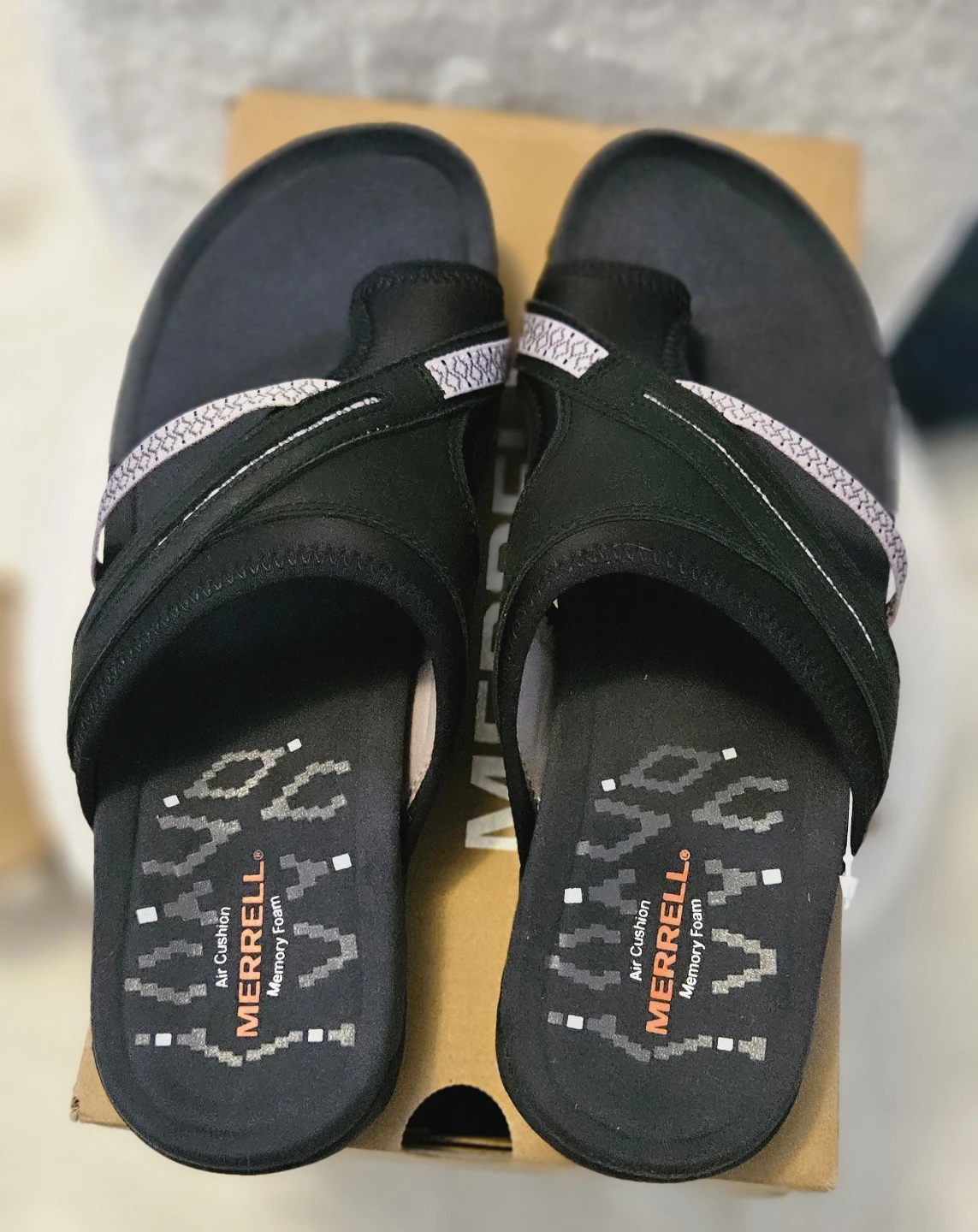 Merrell Terran Post II  Women's Sandals Size 10 Black/Lilac