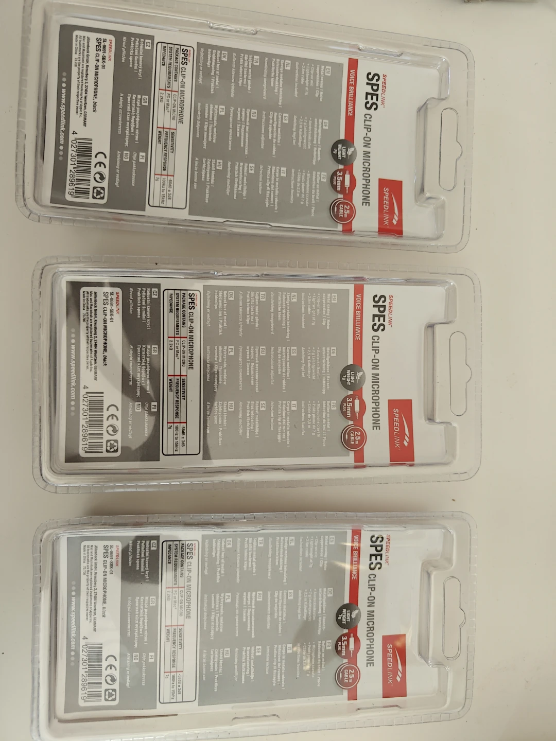 3 x Speedlink SPES Clip-On Microphone - photo 2
