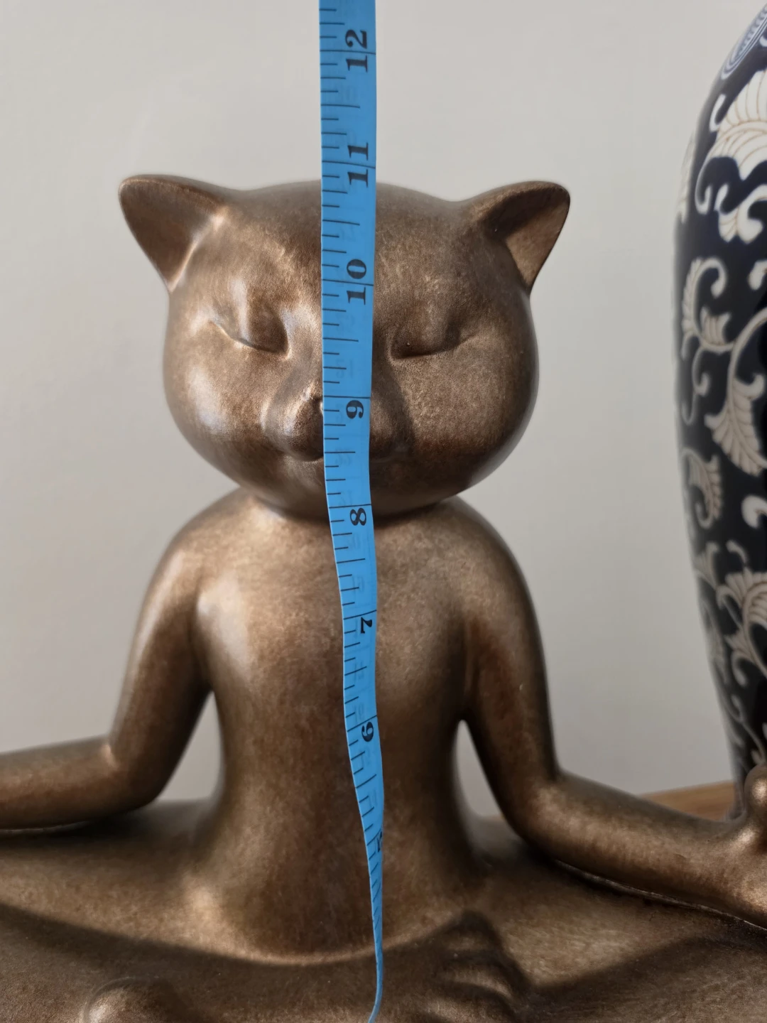 Bronze Color  Cat Meditating Statue - photo 3