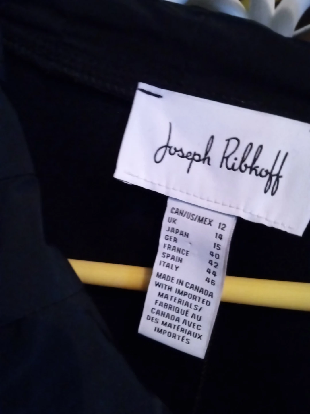 Joseph Ribkoff Black Jacket with Abstract Pattern