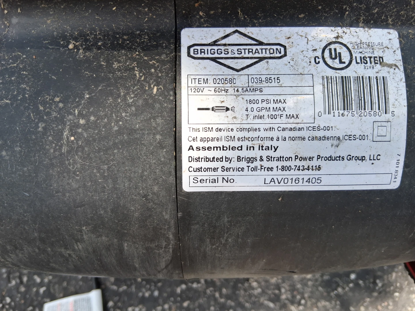 Briggs & Stratton 1800 PSI Power Washer - photo 2