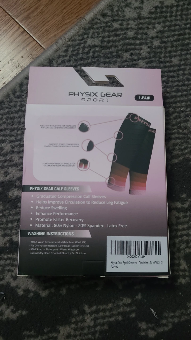 Physix Gear Sport Calf Sleeves - Graduated Compression L/XL - photo 2