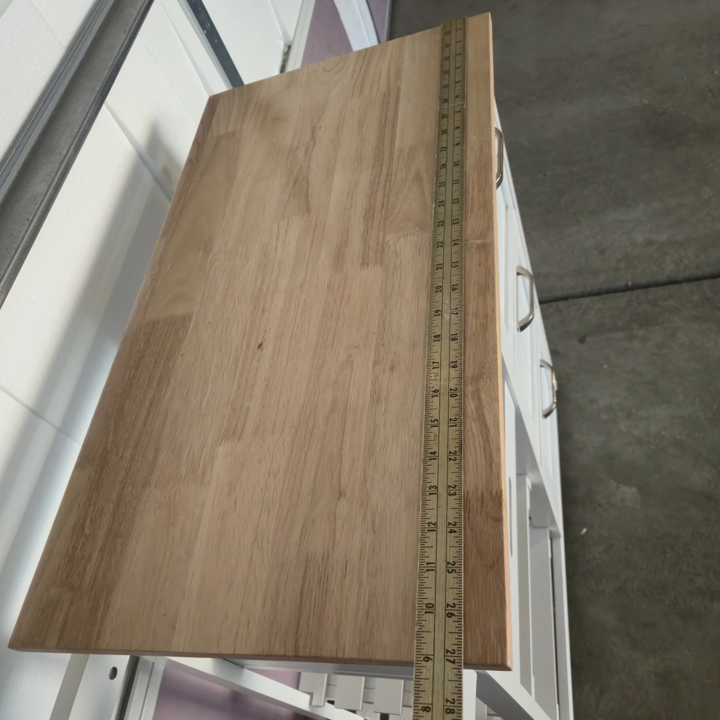 White Kitchen Cart with Wooden Top - photo 5