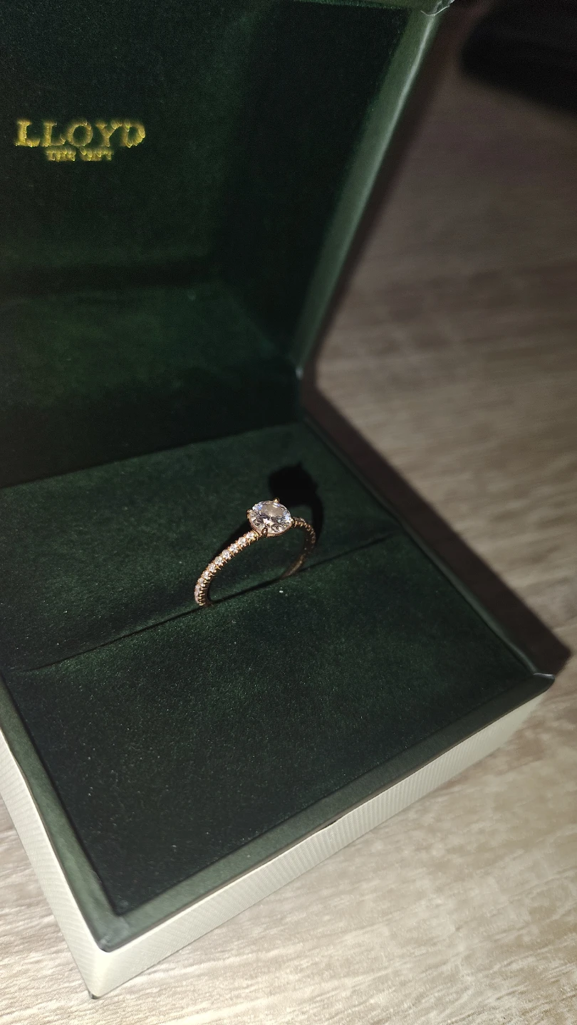 14 K Rose Gold Engagement Ring. 0.5 Carrot lab Diamond