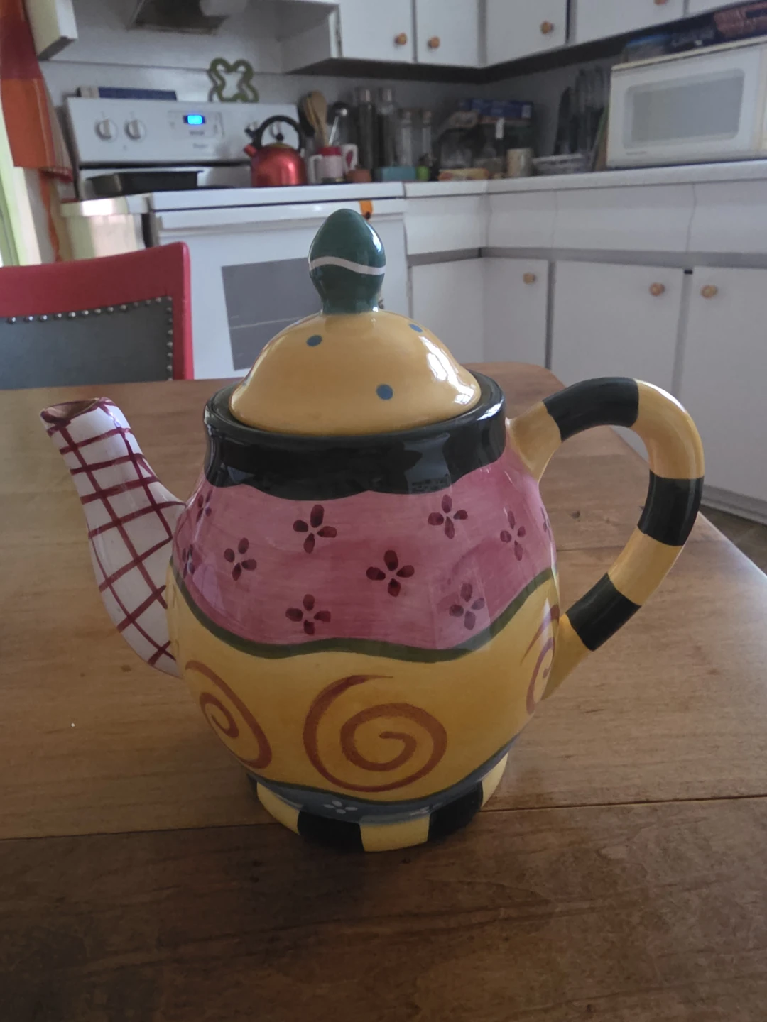 Hand-Painted Ceramic Teapot