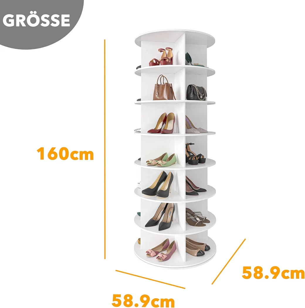 Space Aid Rotating White Shoe Rack - photo 2