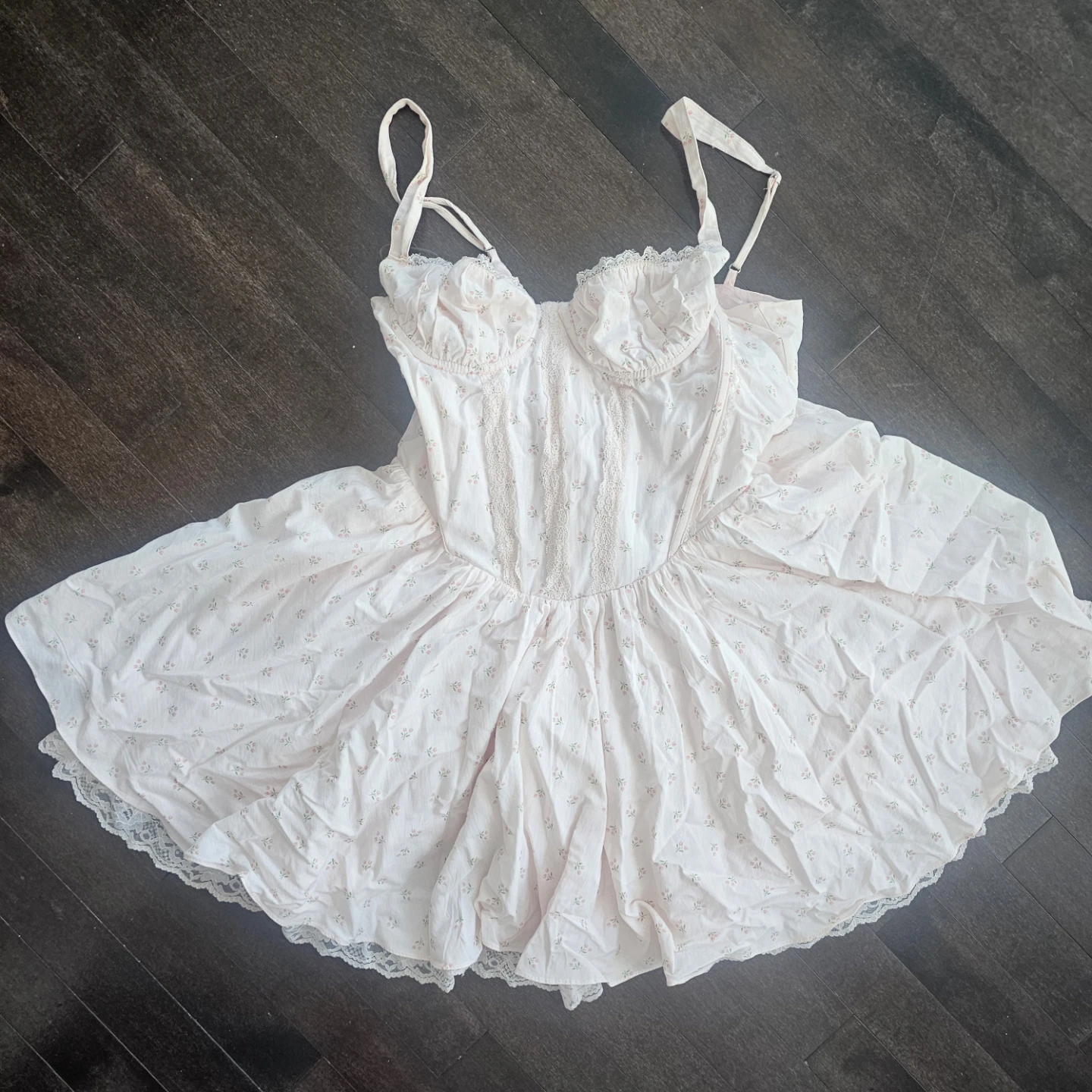Light Pink Floral Babydoll Dress