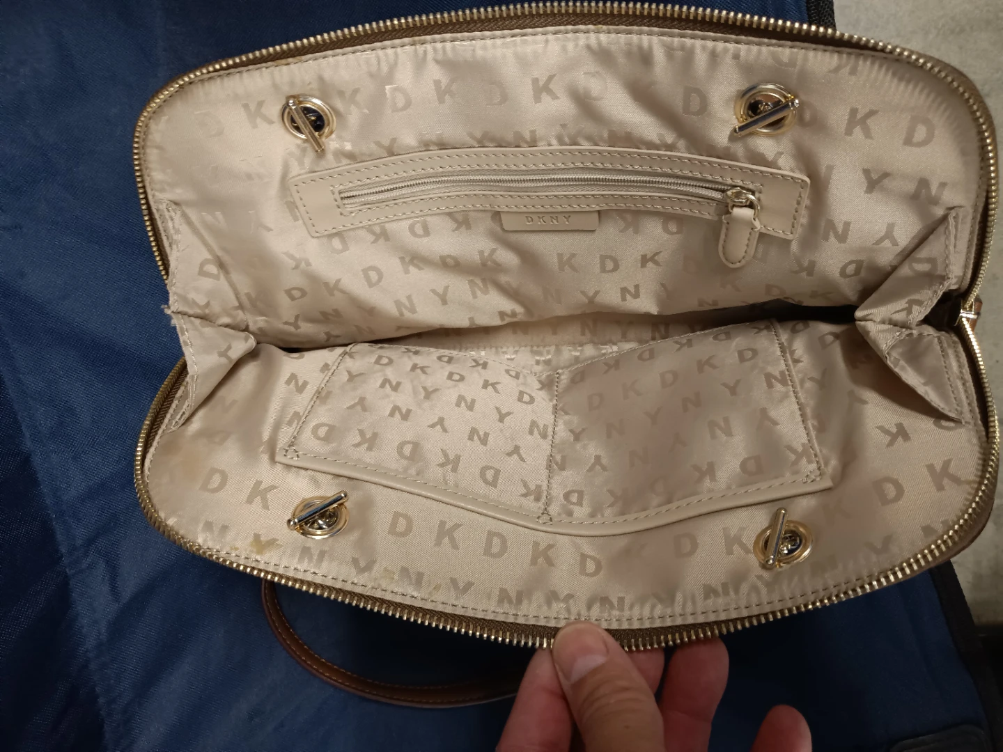 DKNY Brown Monogram Shoulder Bag - photo 3