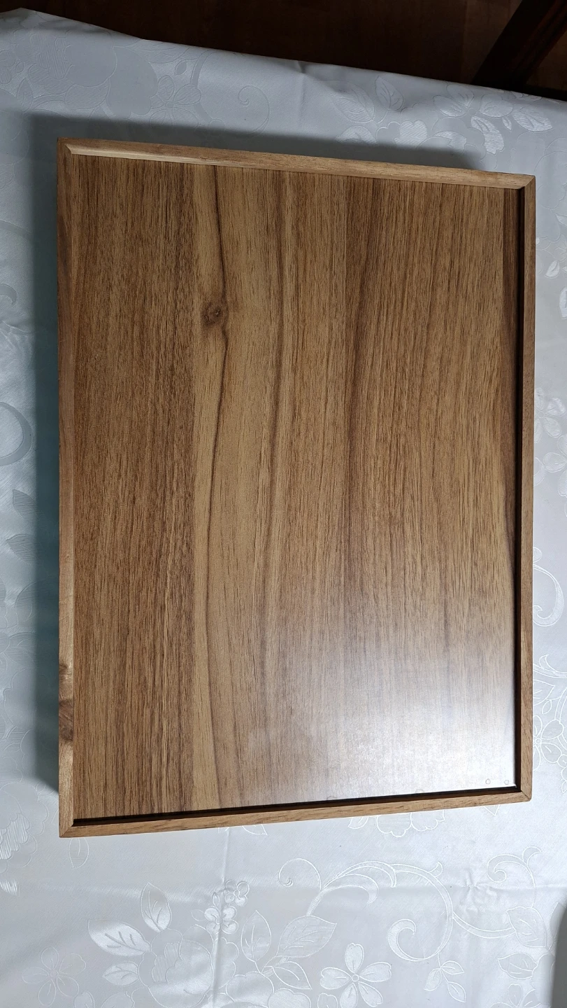 Wooden Serving Tray with Cut-out Handles - photo 2