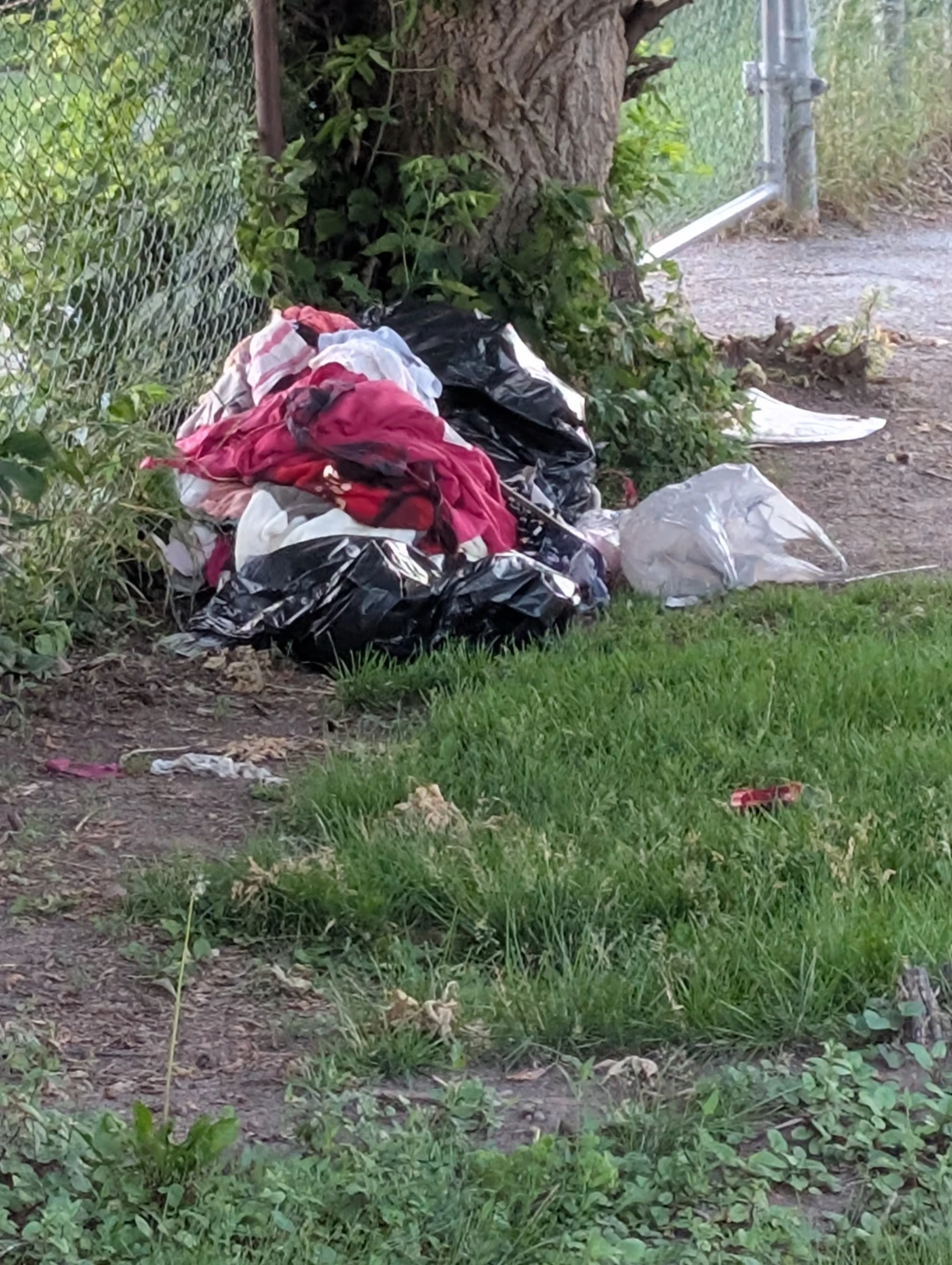 Pile of clothing and shoes
