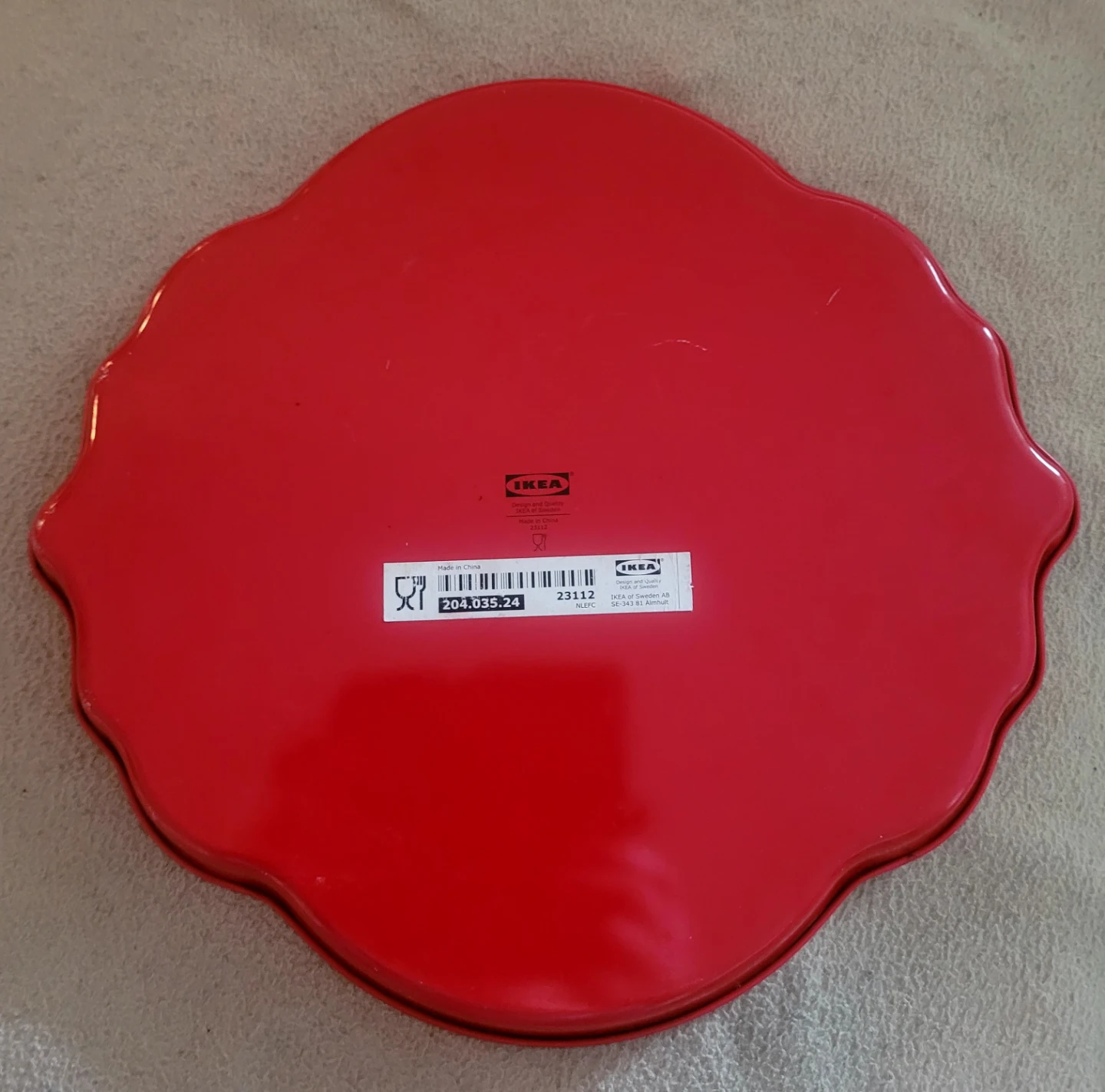 IKEA Red Christmas Tray with Foxes and Tree Design♻️ freecycle - photo 2