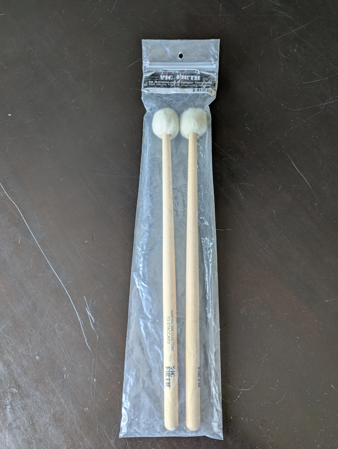 T3 American Custom Timpani Maple Staccato Mallets