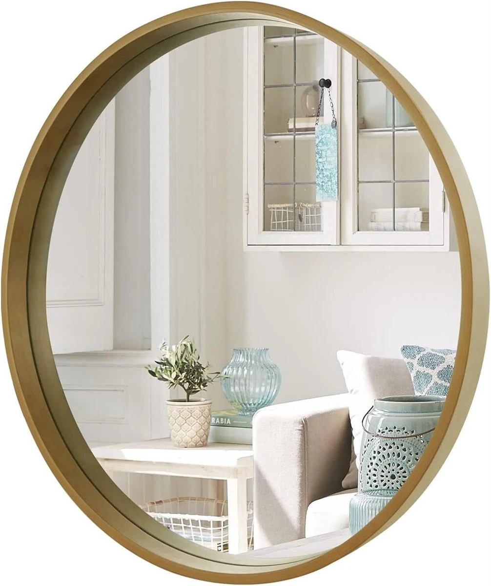 Round Wood Frame Mirror - photo 3