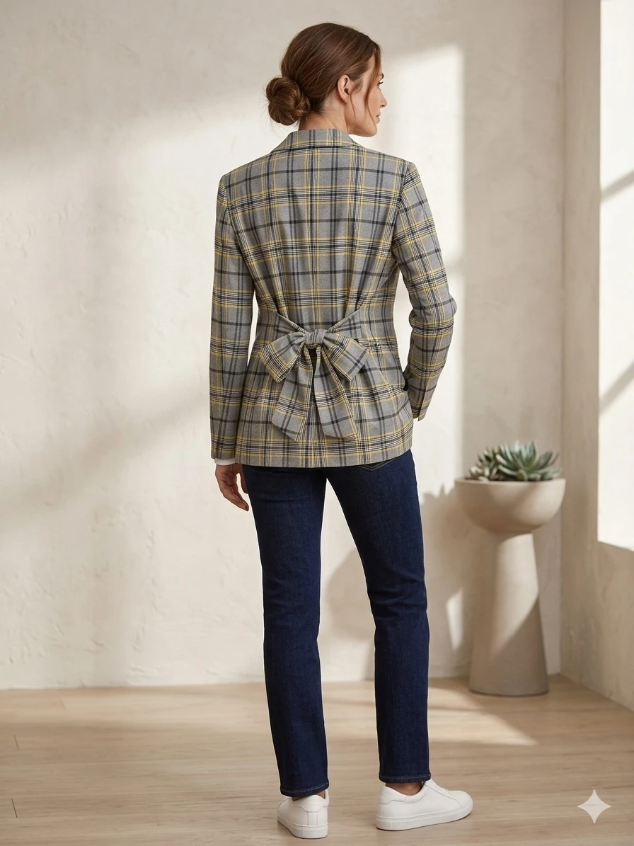 Ellen Tracy Plaid Blazer size 14 - photo 2