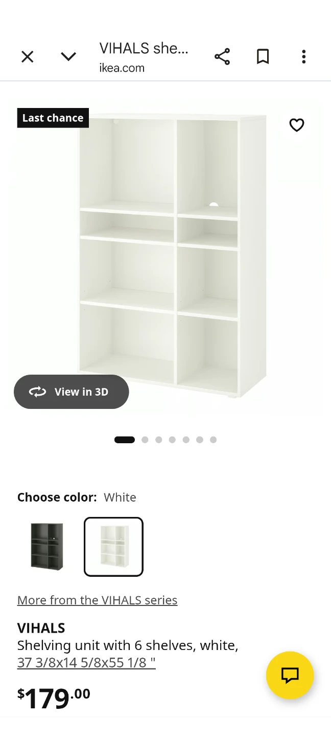IKEA VIHALS Shelving Unit - White