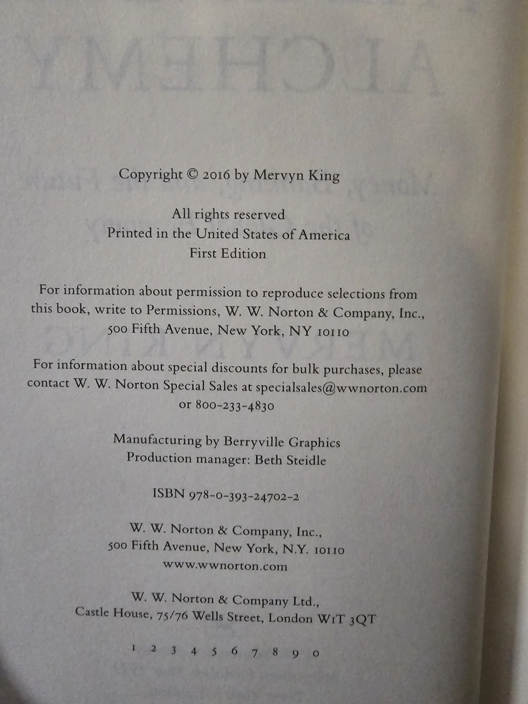 The End of Alchemy: By Mervyn King, 1st Edition Signed - photo 3