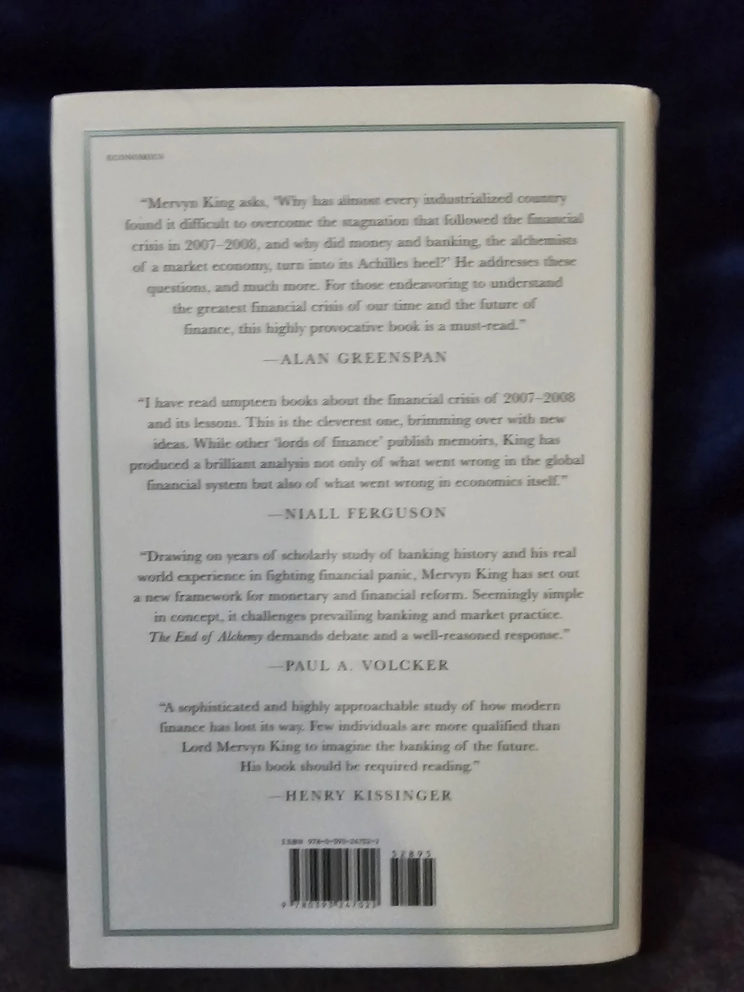 The End of Alchemy: By Mervyn King, 1st Edition Signed - photo 4