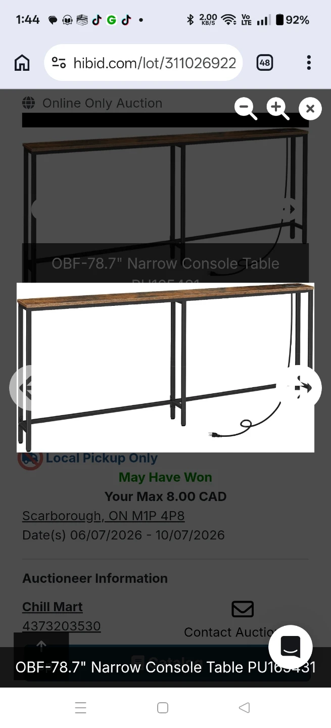 Keelian 78" Narrow Console Sofa Table - Rustic Brown - photo 4