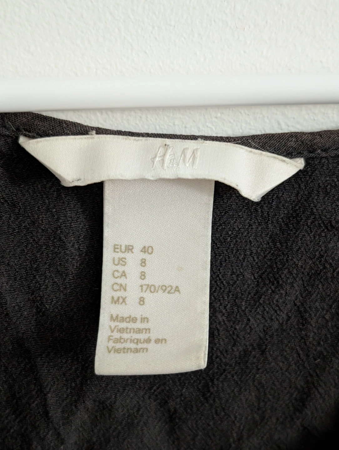 H&M Black V-Neck Distressed T-Shirt Blouse some stains 23" ptp - photo 3