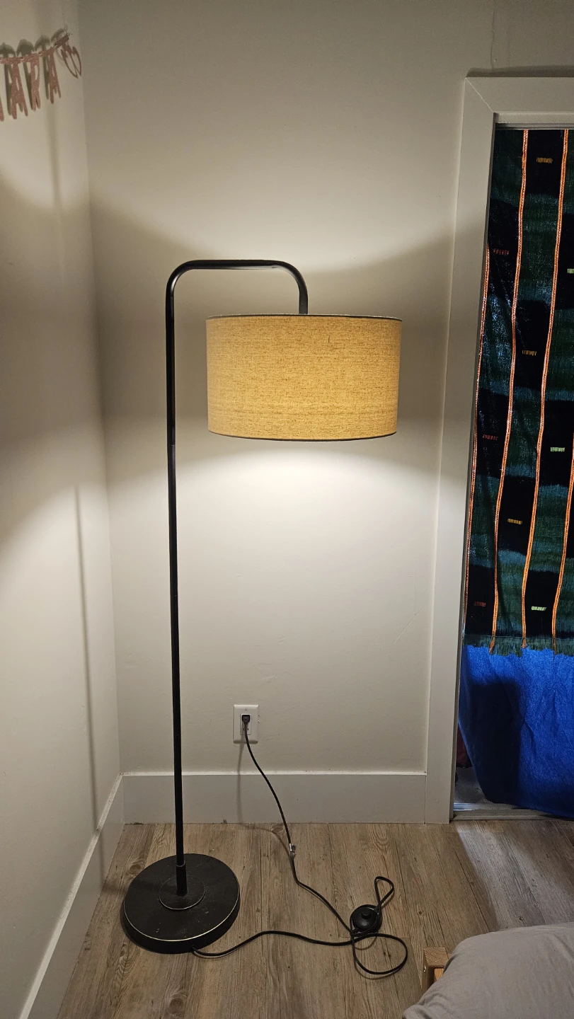 Modern Floor Lamp with Drum Shade
