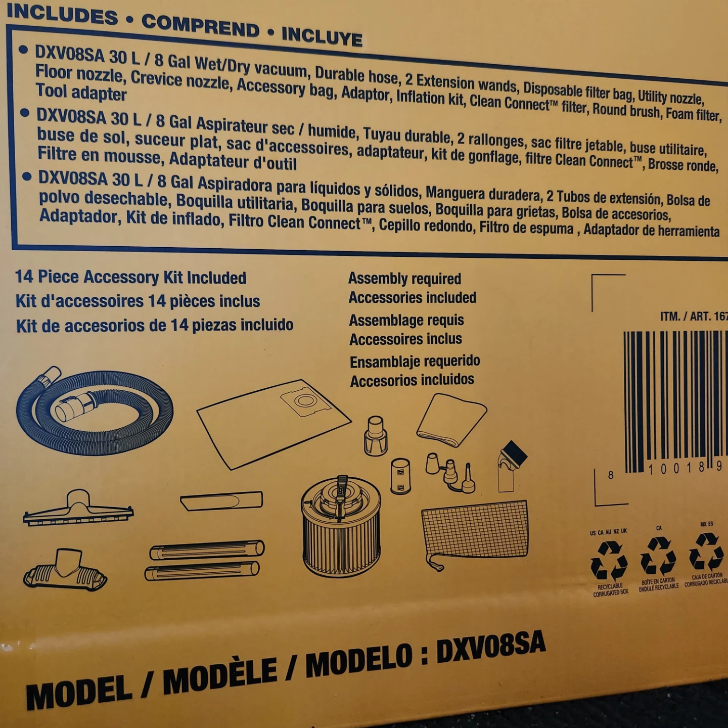 DeWalt stainless steel wet/dry vacuum