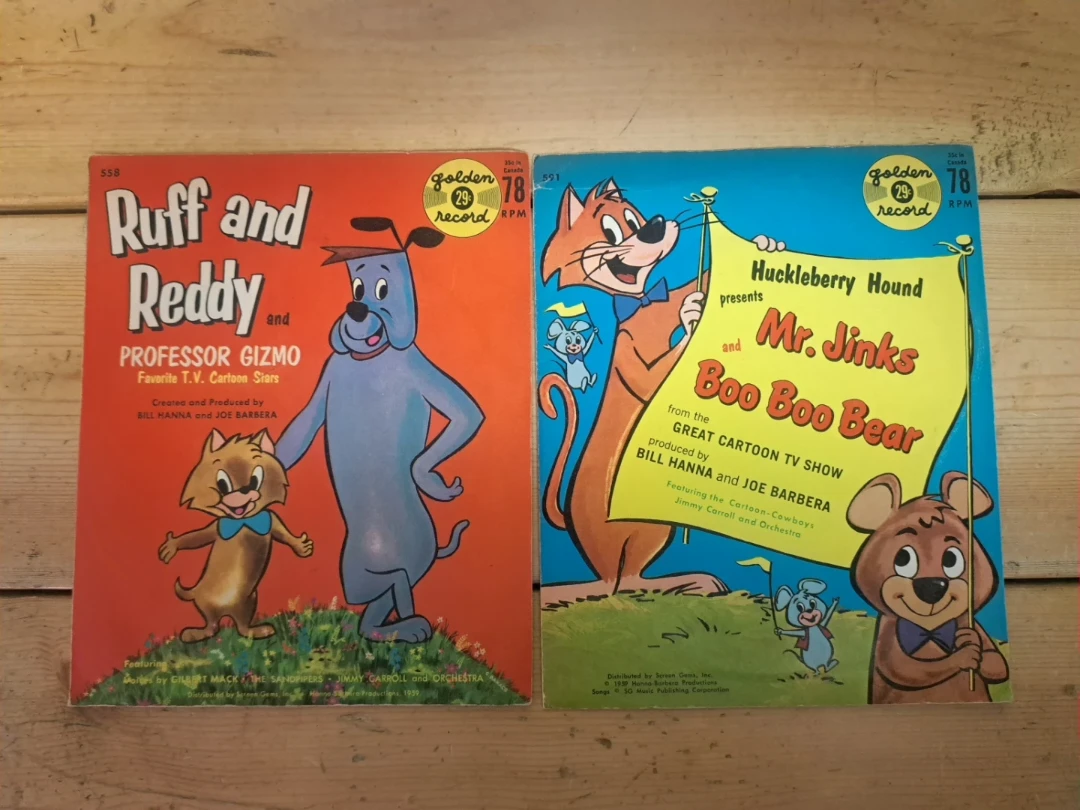 Golden Records Lot: Ruff and Reddy & Huckleberry Hound