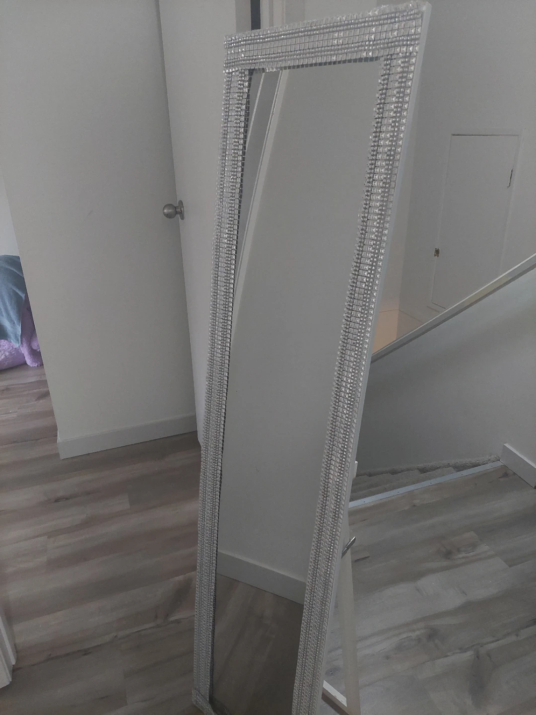 Full Length Mirror with Rhinestone Frame