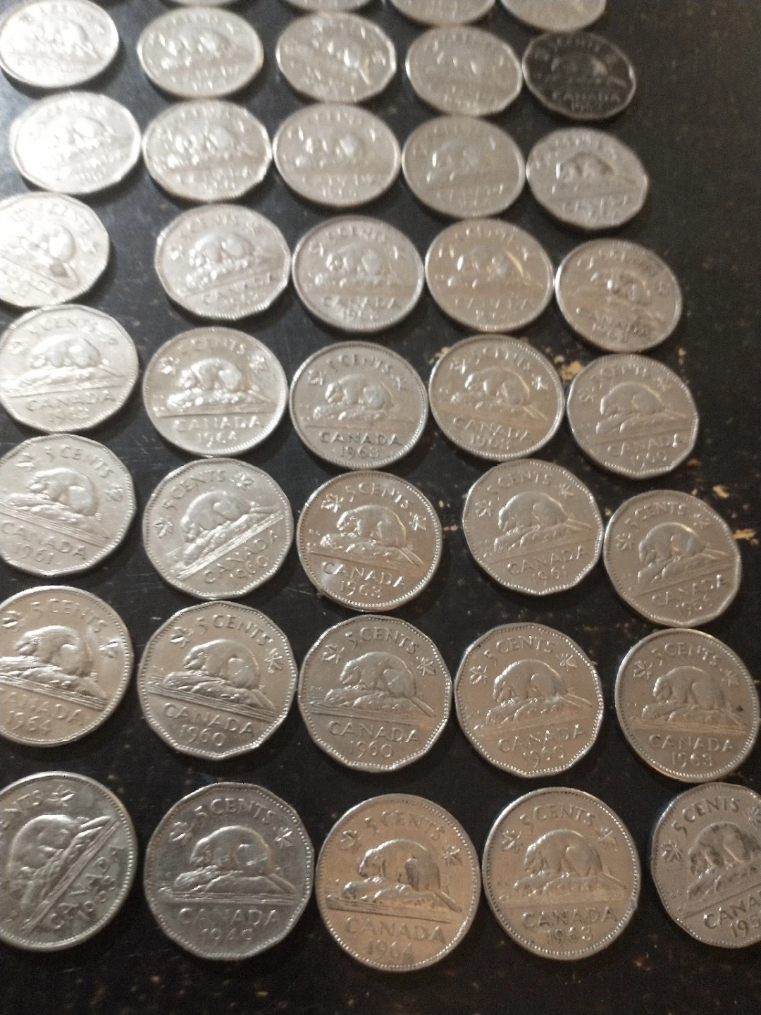 50 Canadian Nickels, 1950-1965 - photo 3