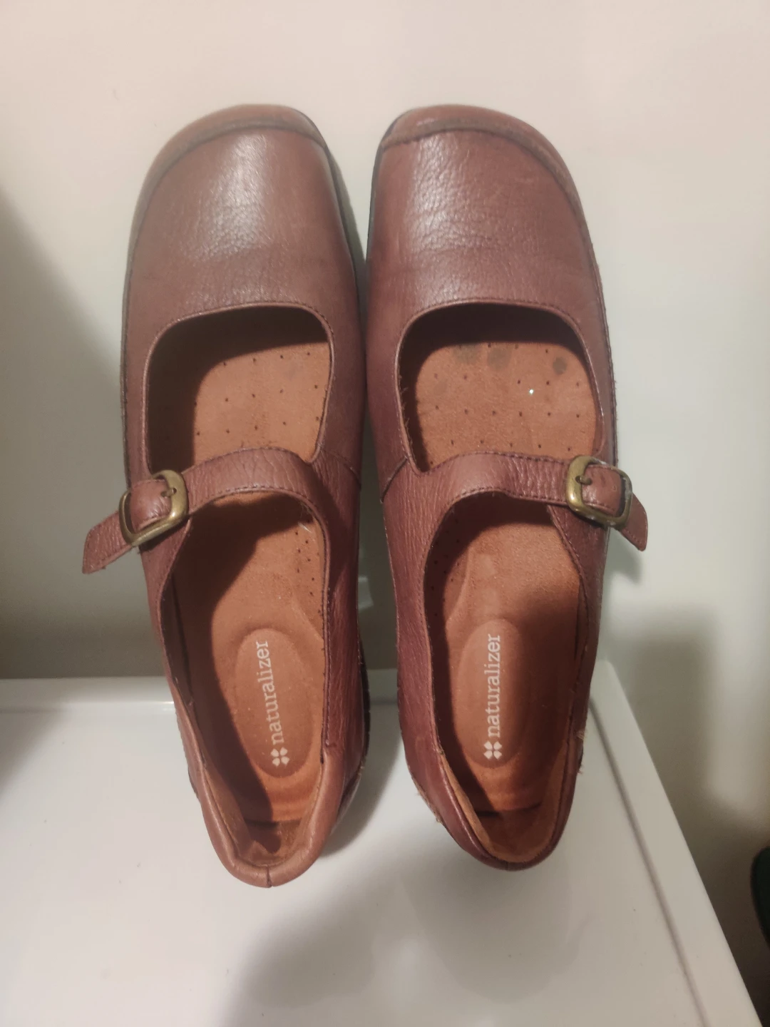 Naturalizer Brown Leather Mary Jane Shoes - photo 2