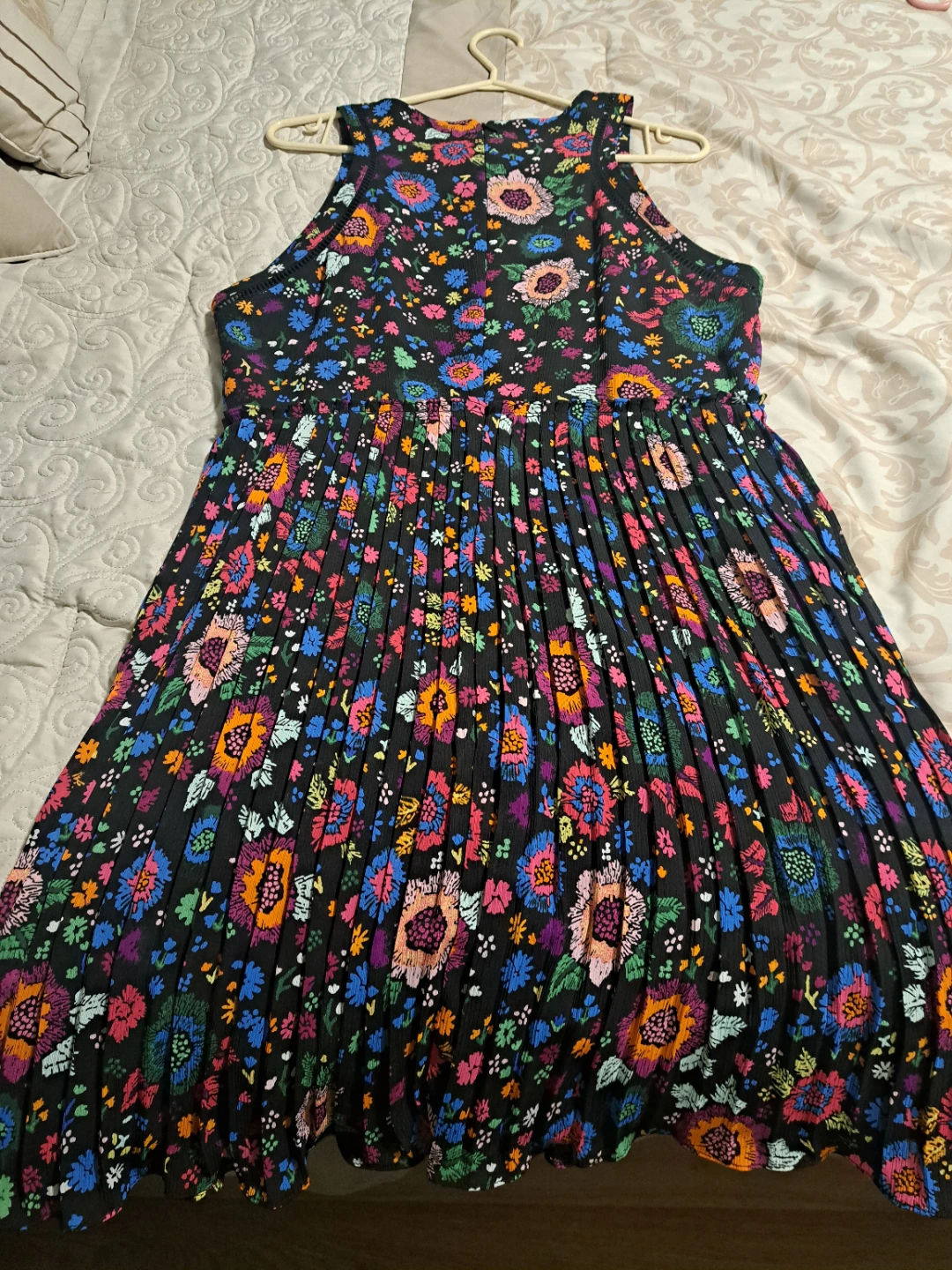 Guess Floral Pleated Dress Size L - photo 4