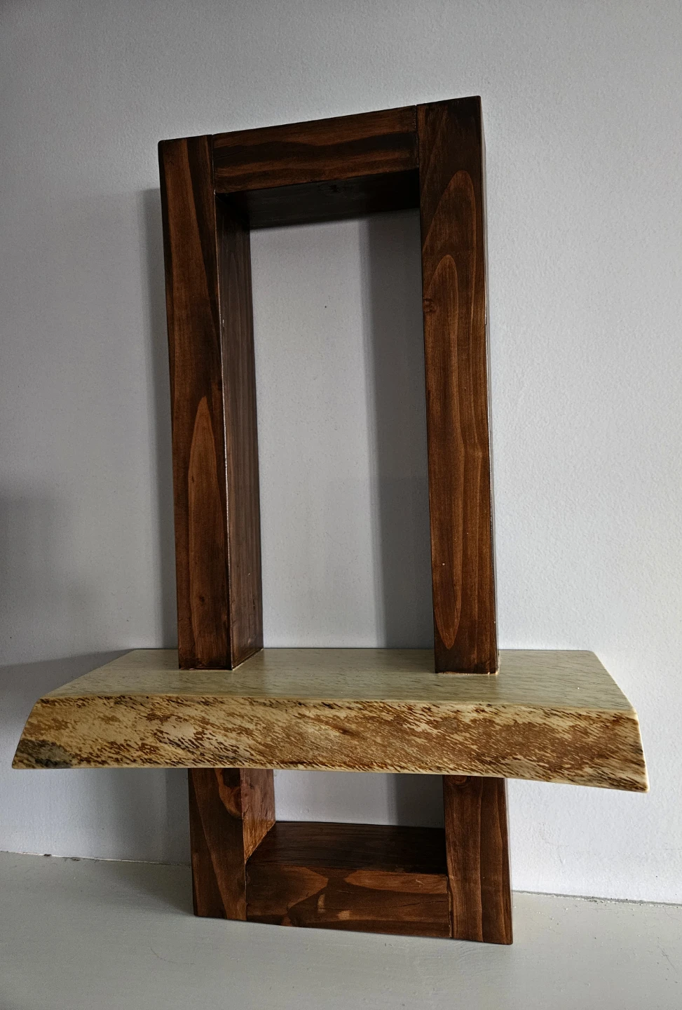 Framed Live Edge Wood Shelf - photo 2