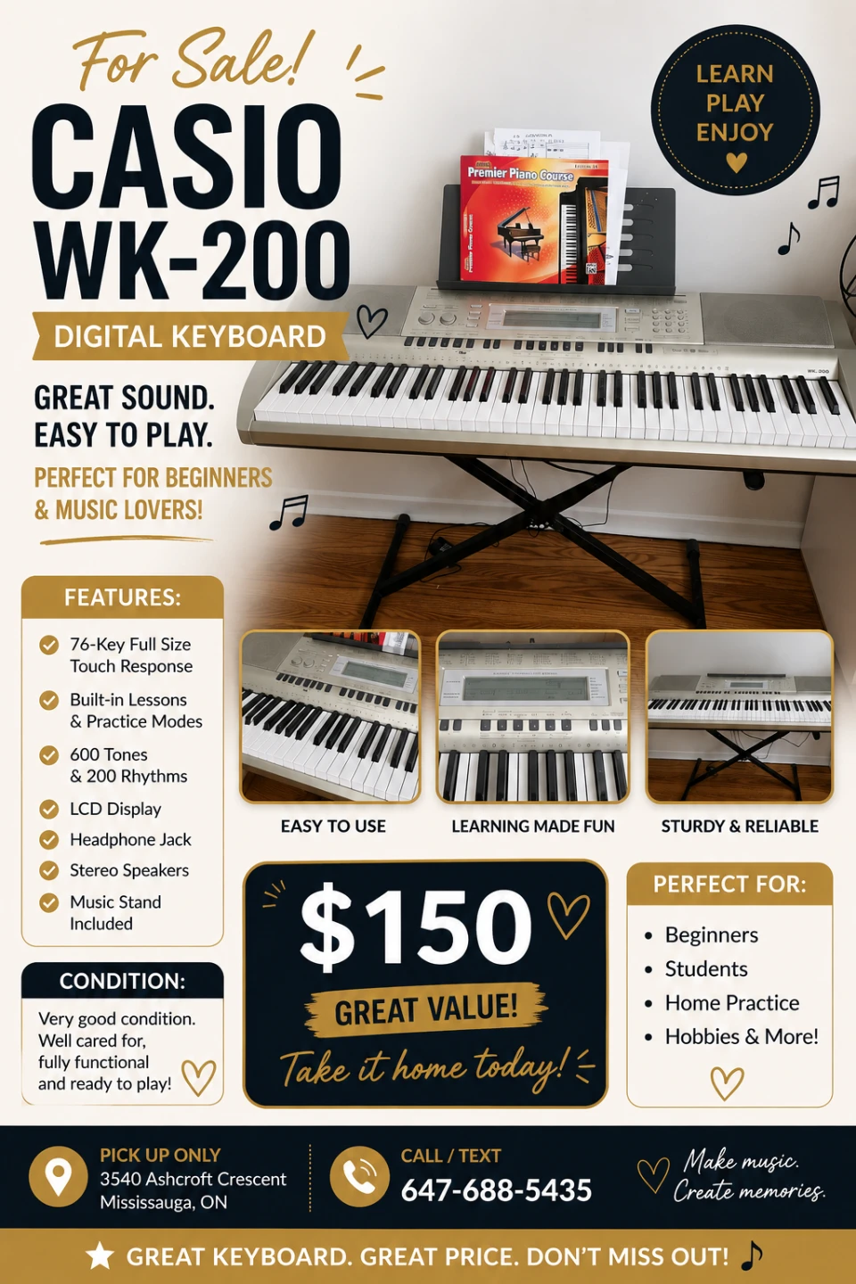 Casio WK-200 Digital Keyboard