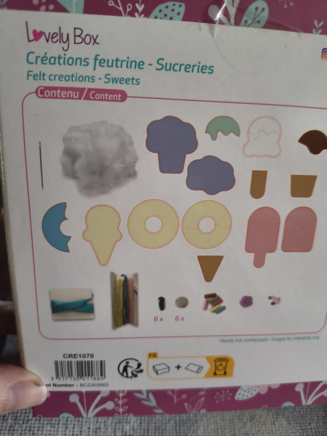 Sycomore Lovely Box Felt Creations - Sweets Craft Kit - photo 5