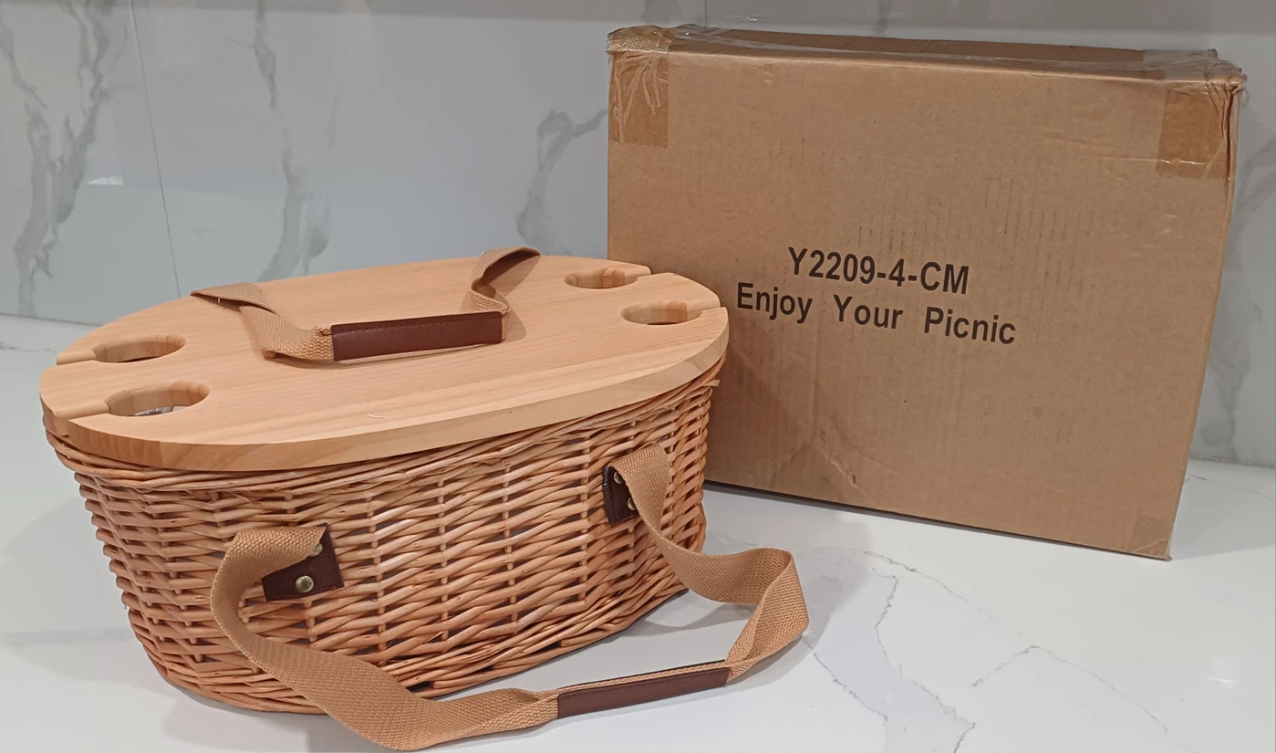 Wicker Picnic Basket Set