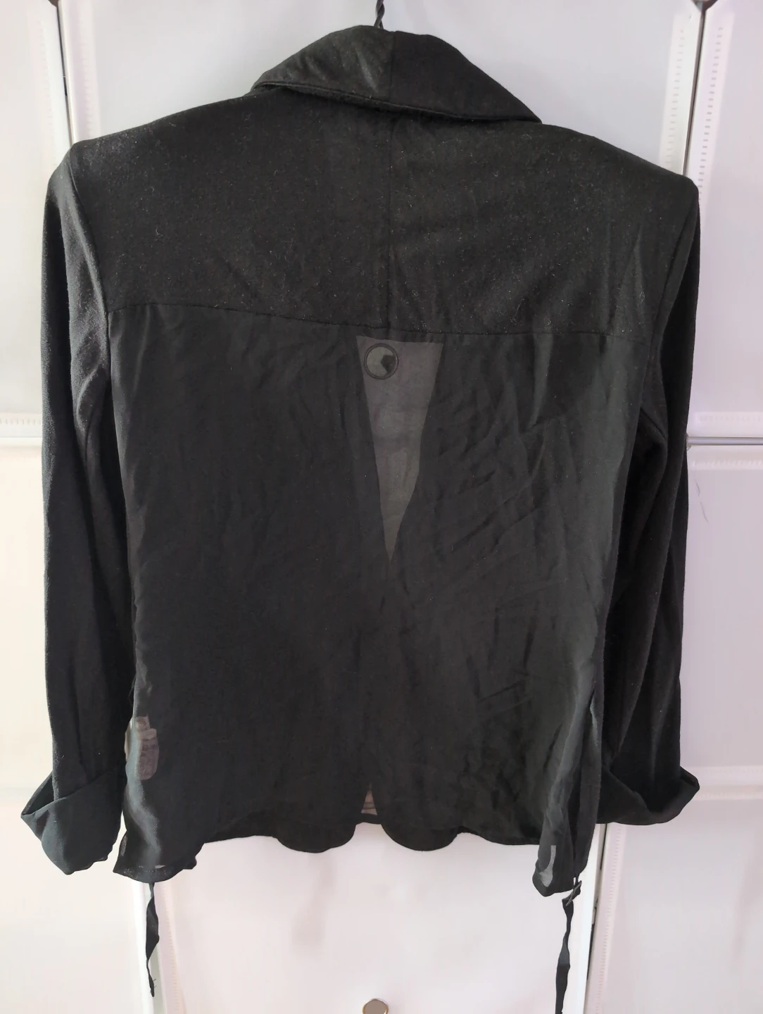 ARMANI EXCHANGE Black Blazer with Sheer Back - photo 2