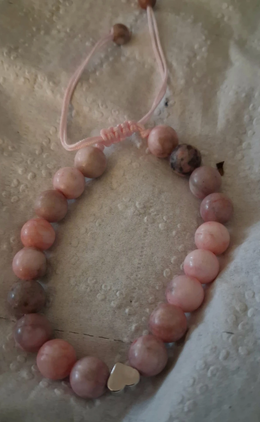 Pink beaded bracelet and necklace set - photo 2