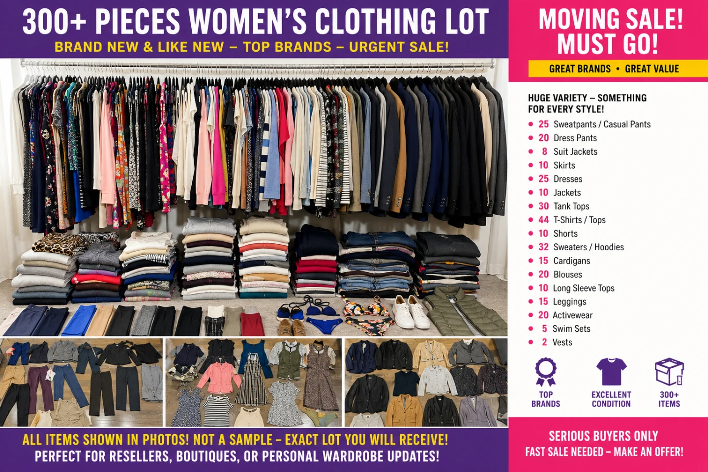 Women's Clothing lot -  Women business casual lot 100+ items