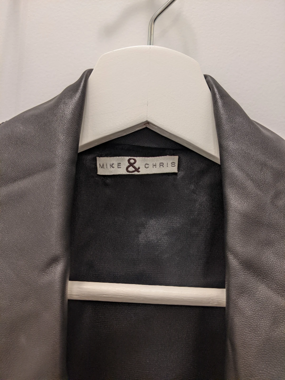 Mike & Chris 100% Leather Asymmetric Moto Jacket Double Buckle - photo 4