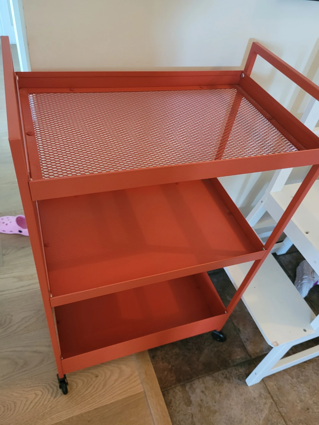 Orange 3-Tier Rolling Cart - photo 2