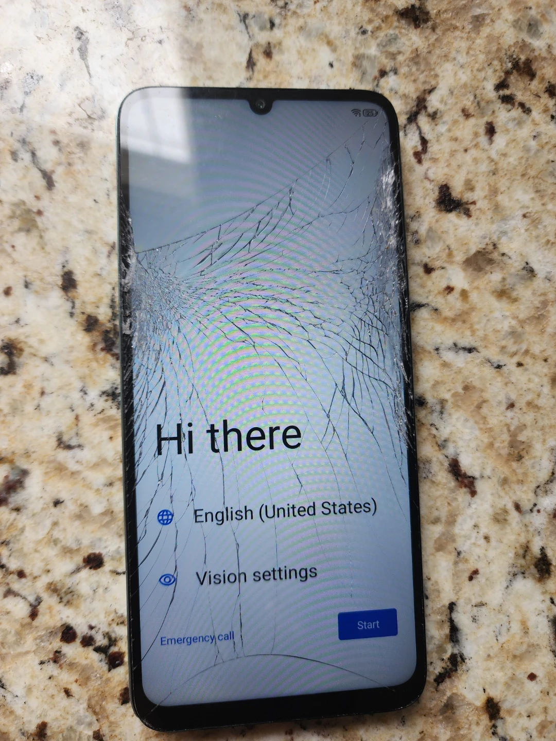 ZTE Smartphone - Cracked Screen a55 lock