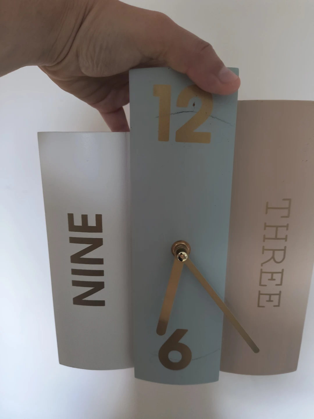 Crafty Unique Decorative Clock with Numbered Panels