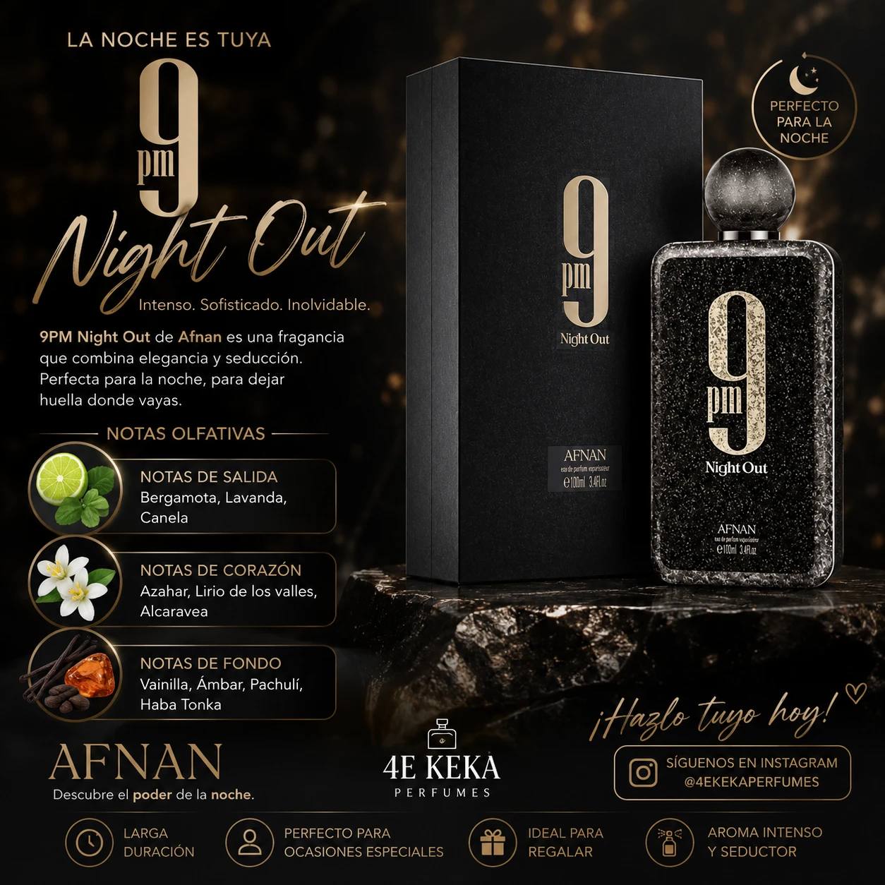 Afnan 9 PM Night Out Eau de Parfum 100ml - photo 3