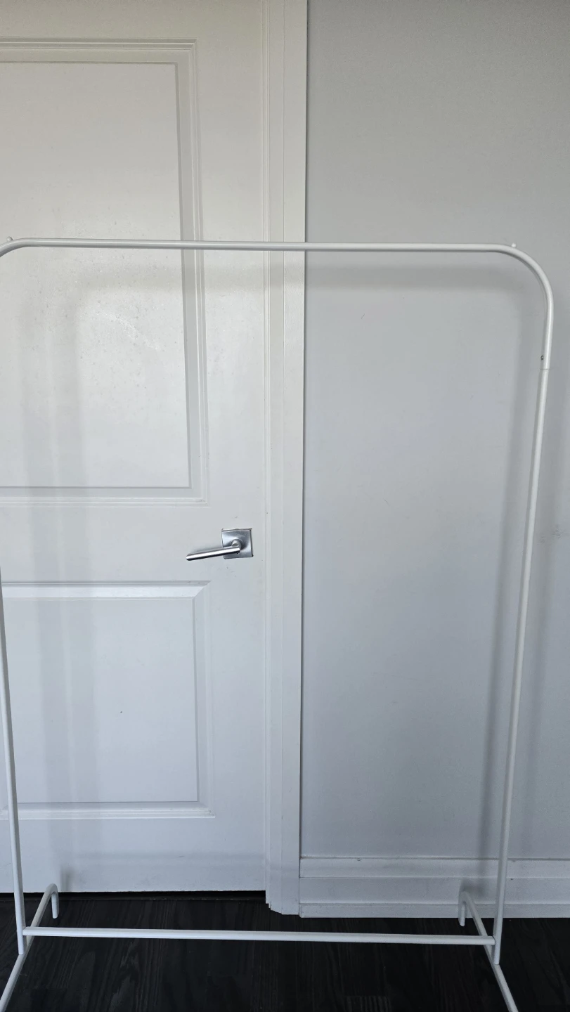 White Metal Garment Rack