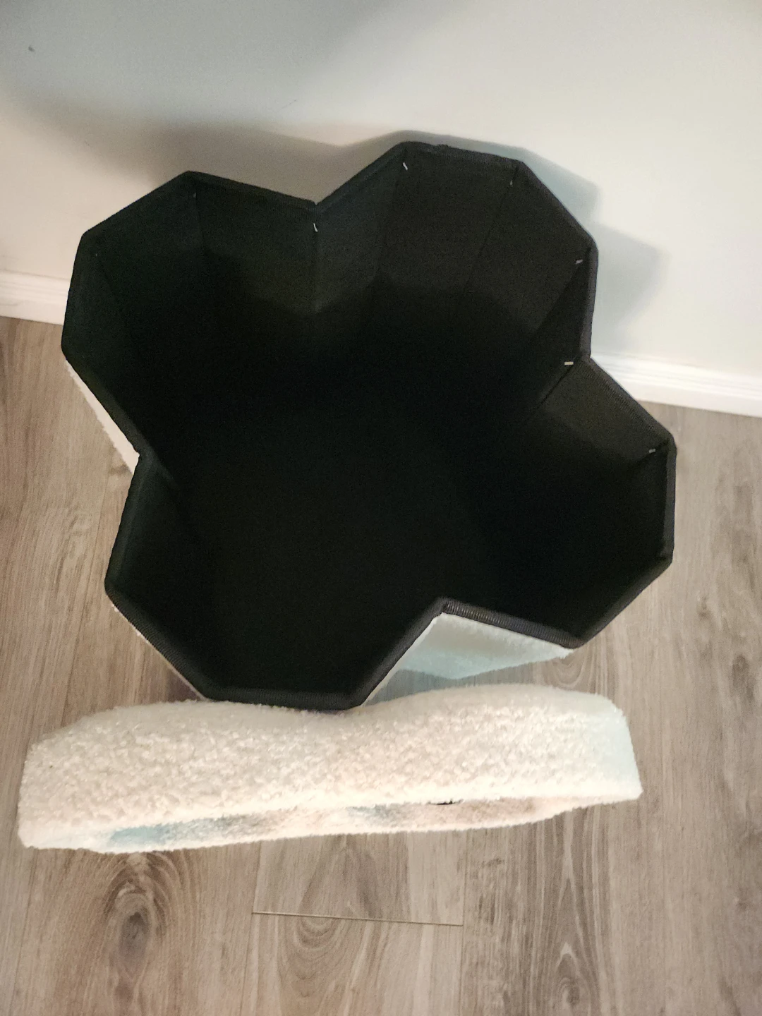 White Cloud Shape Ottoman Storage Stool - photo 2