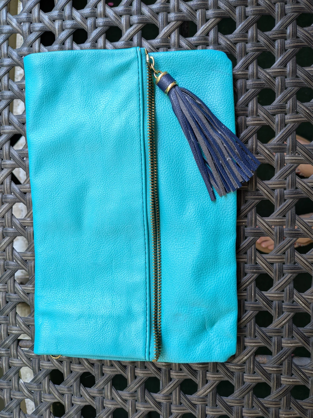 Turquoise Clutch Purse with Tassel PLUS freebie - photo 3