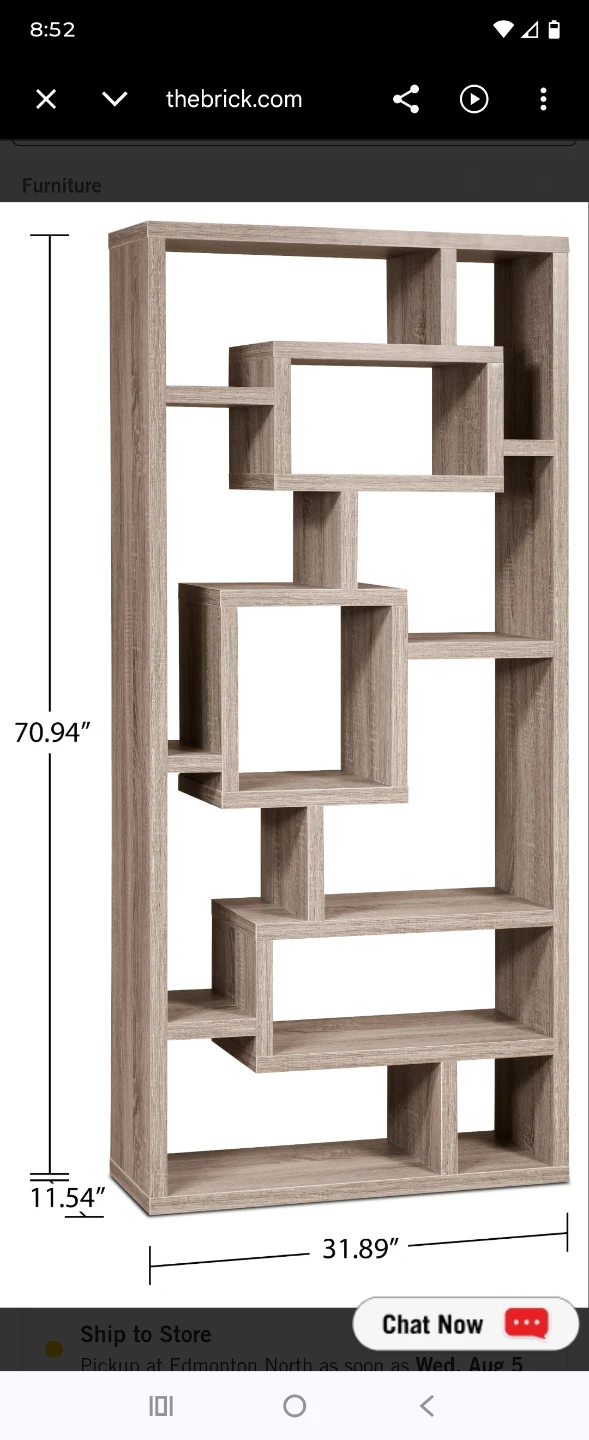 The Brick Florence 32" Open Bookcase - Grey - photo 3