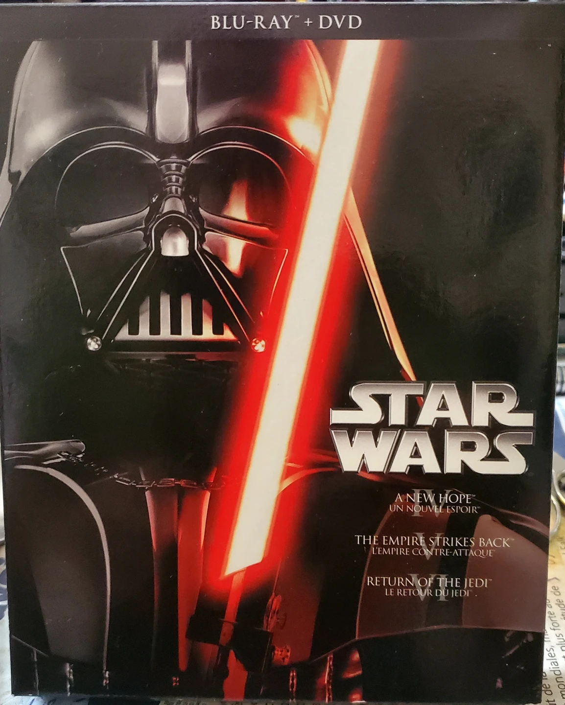 Star Wars Blu-Ray + DVD Trilogy Collection